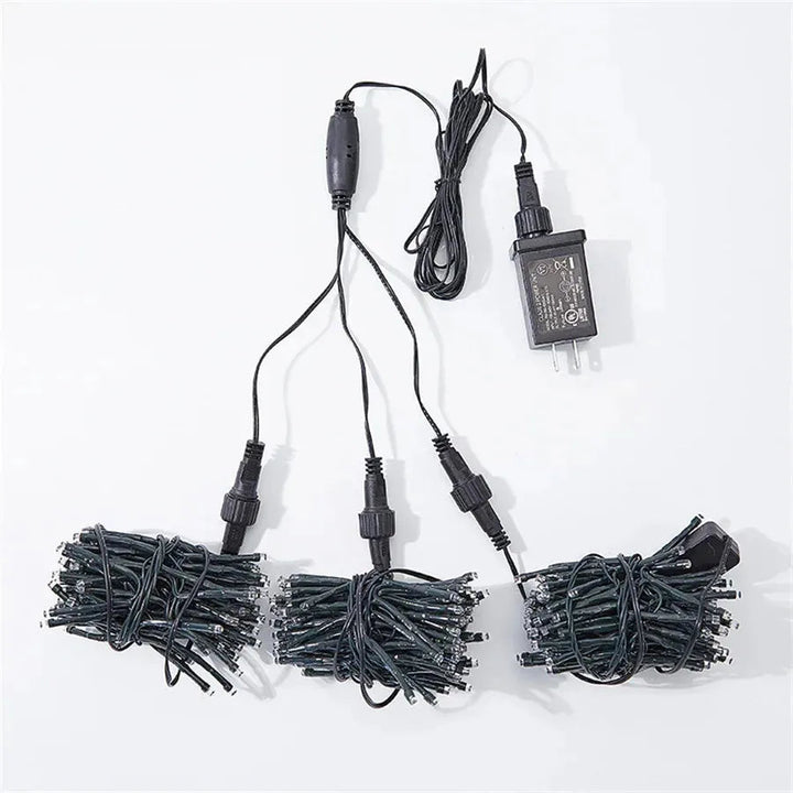 LED Meteor Shower Outdoor Lighting – Lumi-White-1 Chain 1 Adapter-State of Style
