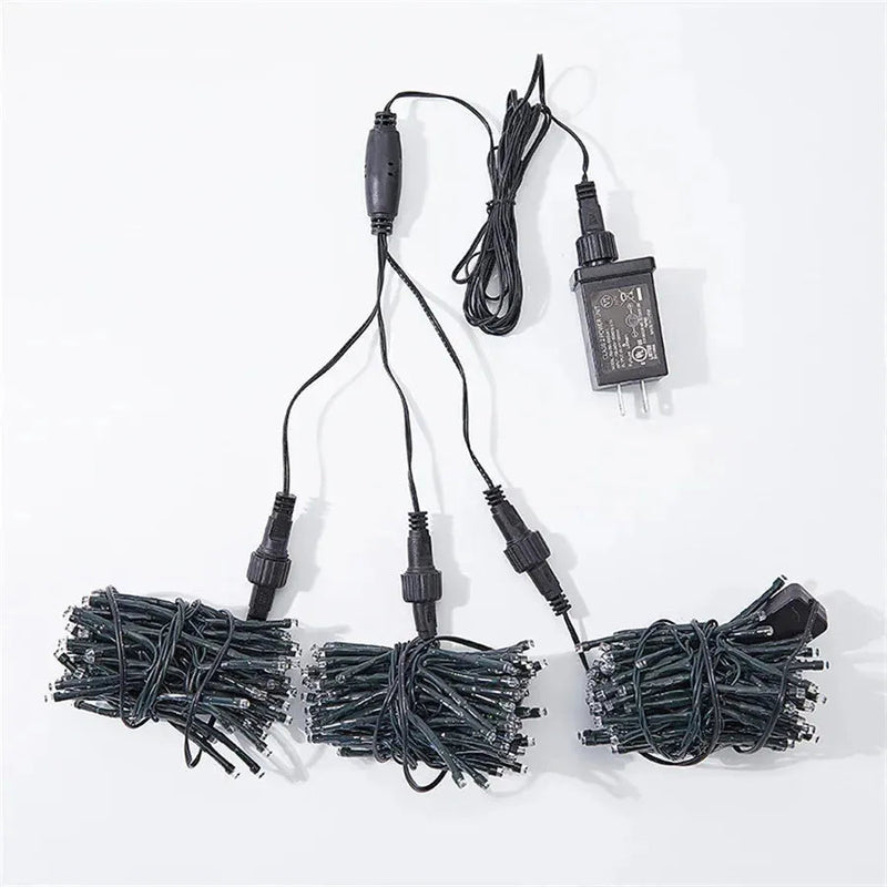 LED Meteor Shower Outdoor Lighting – Lumi-White-1 Chain 1 Adapter-State of Style