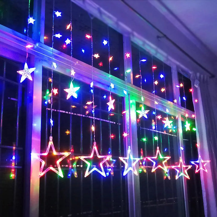LED Star Garland - StarryGlow-Button Control-Warm/White-State of Style