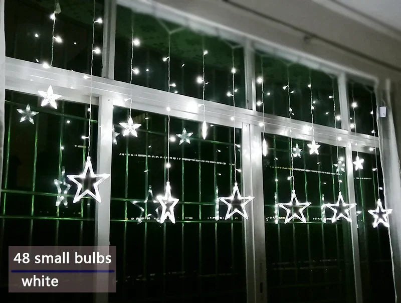 LED Star Garland - StarryGlow-Button Control-White-State of Style