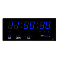 LED Wall Clock with Mirror Effect – Lumino-Blue-State of Style