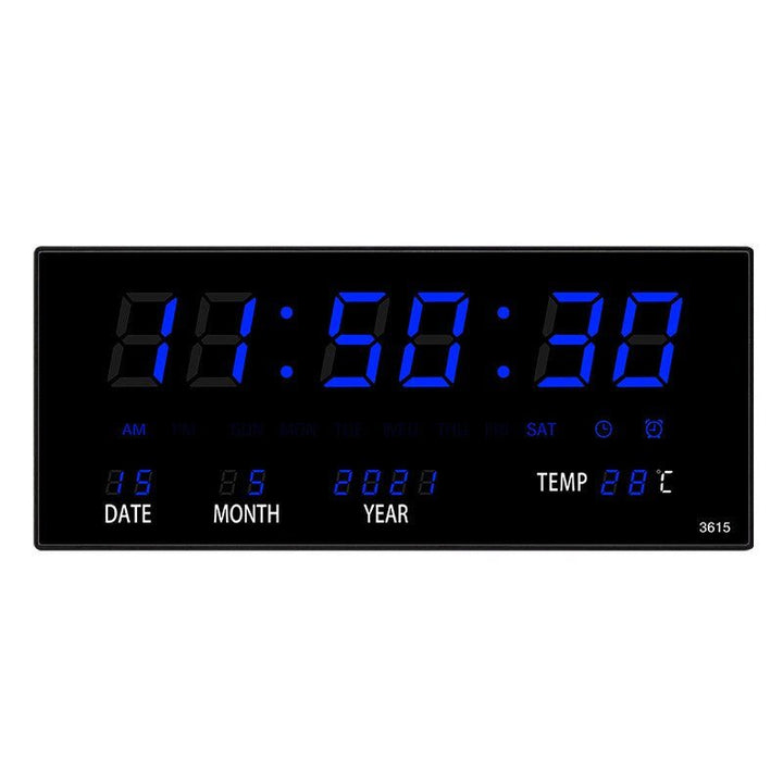 LED Wall Clock with Mirror Effect – Lumino-Blue-State of Style
