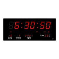 LED Wall Clock with Mirror Effect – Lumino-Red-State of Style