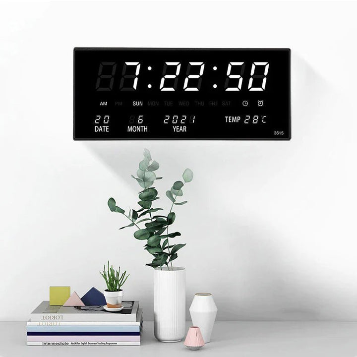 LED Wall Clock with Mirror Effect – Lumino-White-State of Style