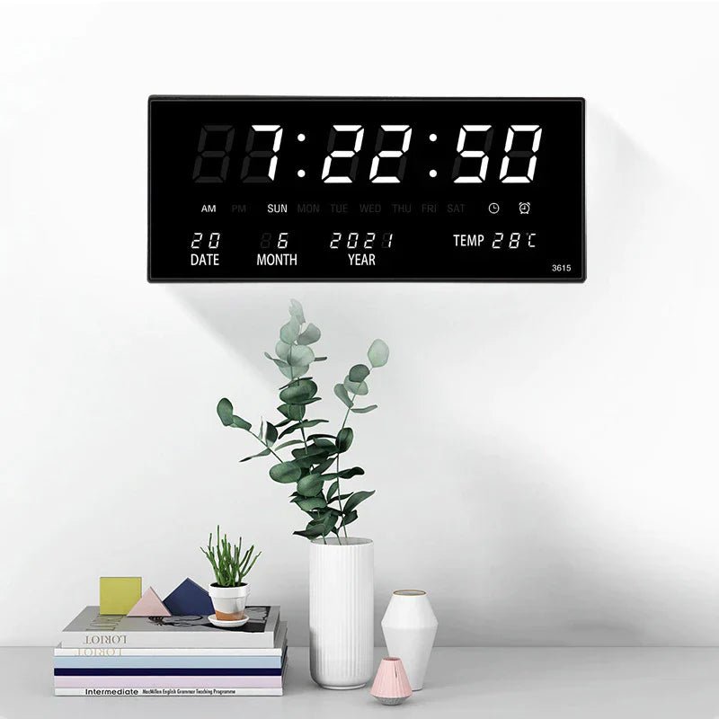 LED Wall Clock with Mirror Effect – Lumino-White-State of Style