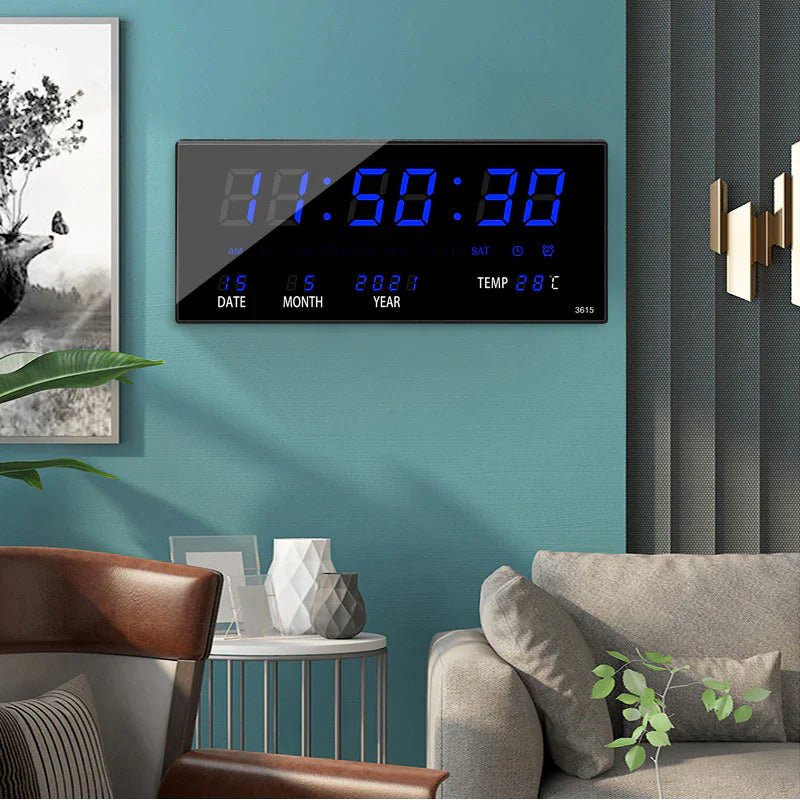 LED Wall Clock with Mirror Effect – Lumino-White-State of Style