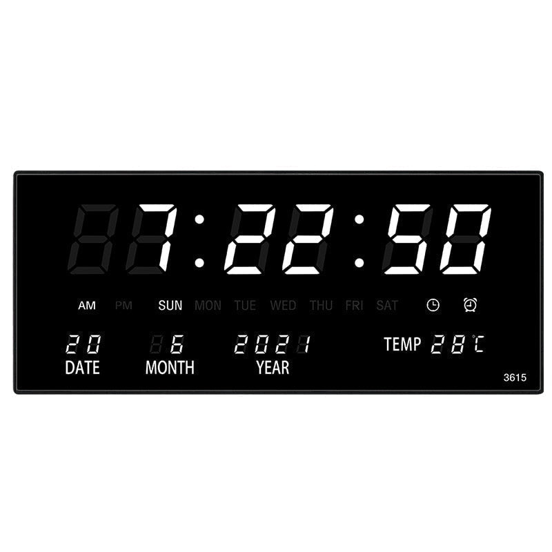 LED Wall Clock with Mirror Effect – Lumino-White-State of Style