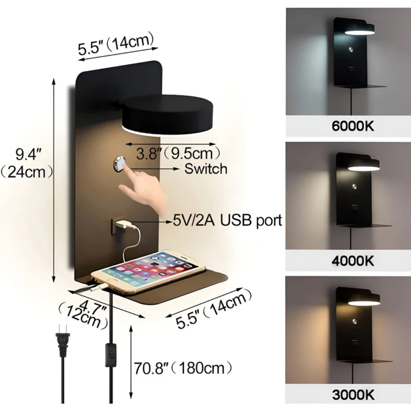 LED Wall Lamp - PowerGlow-black-EU-State of Style