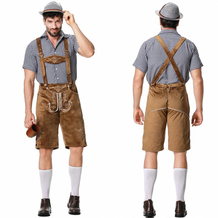 Lederhosen Carlos – Authentic Bavarian Oktoberfest Costume-Brown-M-State of Style