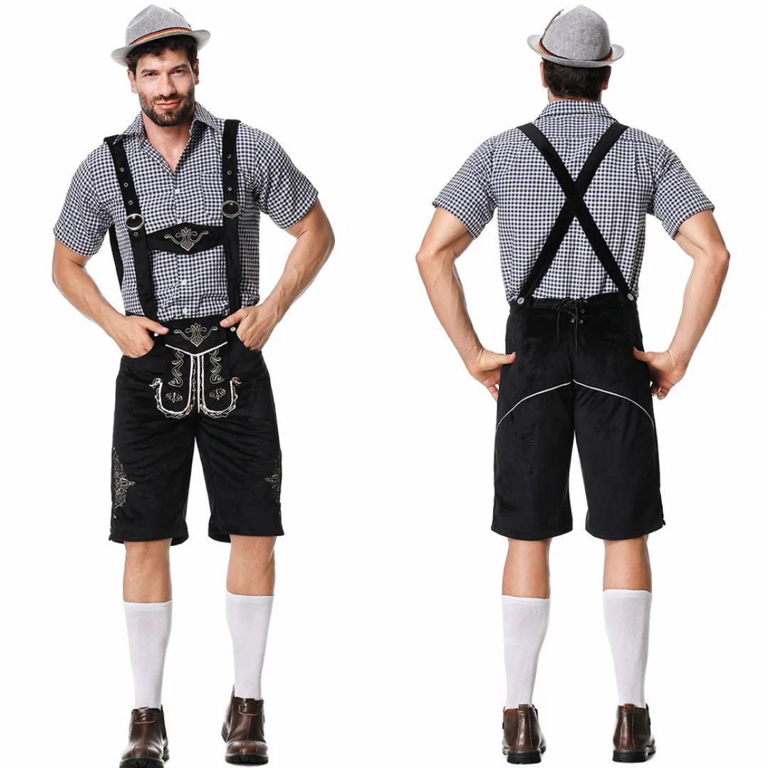 Lederhosen Carlos – Authentic Bavarian Oktoberfest Costume-Brown-M-State of Style