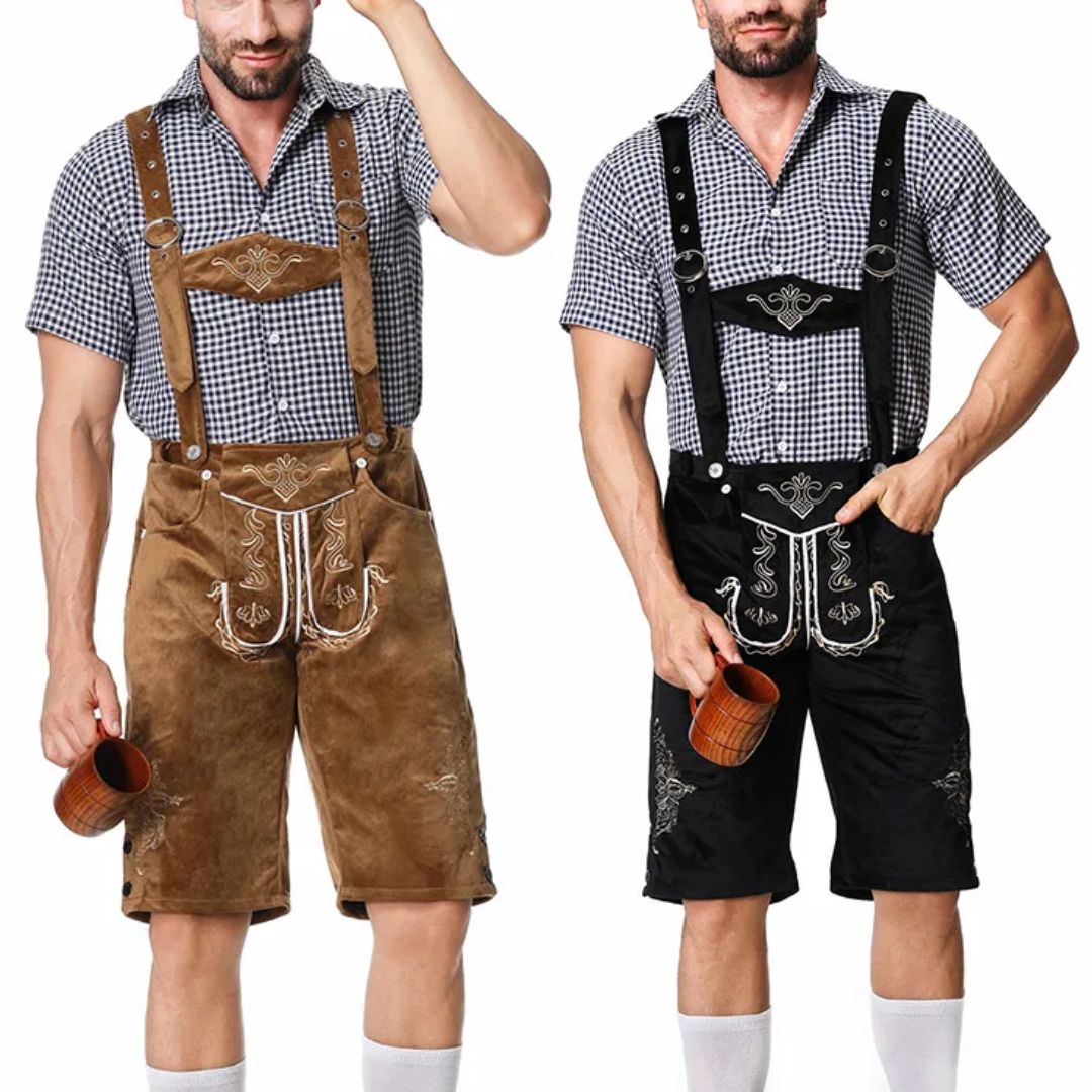 Lederhosen Carlos – Authentic Bavarian Oktoberfest Costume-Brown-M-State of Style