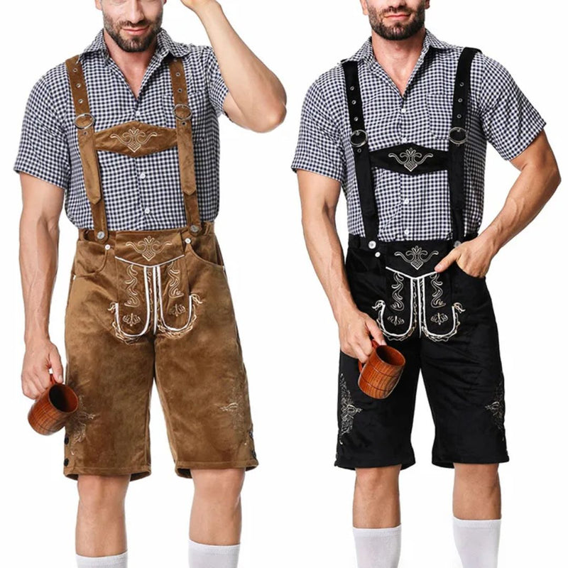 Lederhosen Carlos – Authentic Bavarian Oktoberfest Costume-Brown-M-State of Style