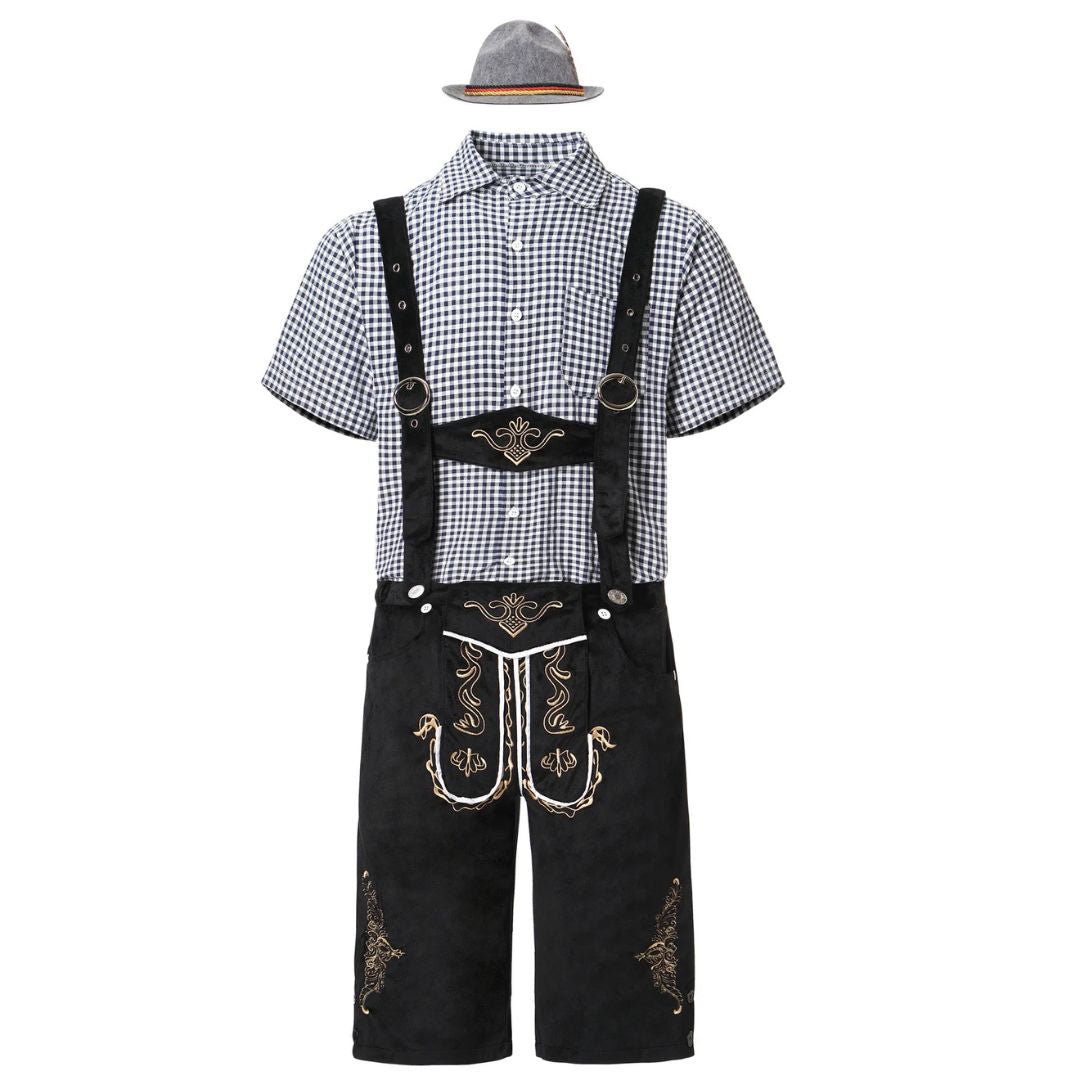 Lederhosen Carlos – Authentic Bavarian Oktoberfest Costume-Brown-M-State of Style
