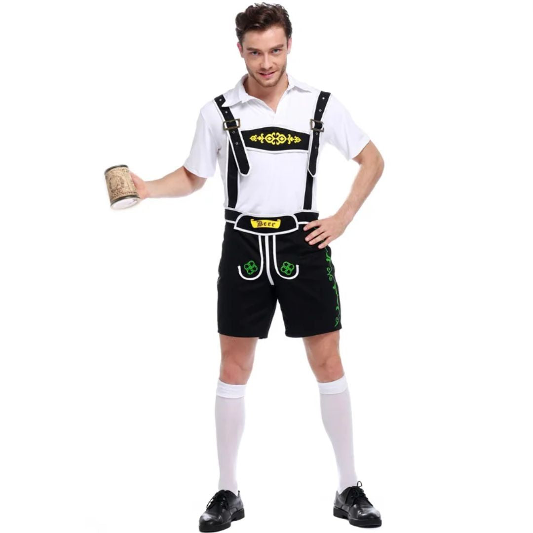 Lederhosen Gerald – Traditional Bavarian Oktoberfest Outfit-Black-M-State of Style