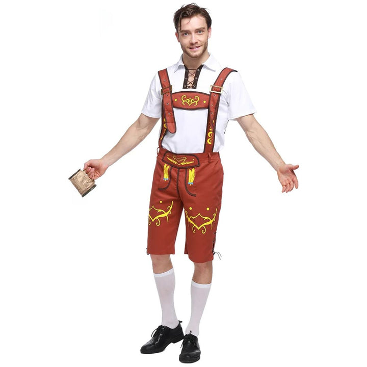 Lederhosen Gerald – Traditional Bavarian Oktoberfest Outfit-Camel-M-State of Style