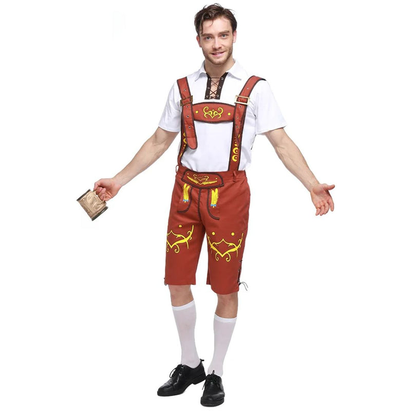 Lederhosen Gerald – Traditional Bavarian Oktoberfest Outfit-Camel-M-State of Style