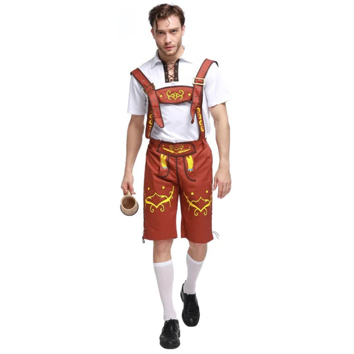 Lederhosen Gerald – Traditional Bavarian Oktoberfest Outfit-Camel-M-State of Style