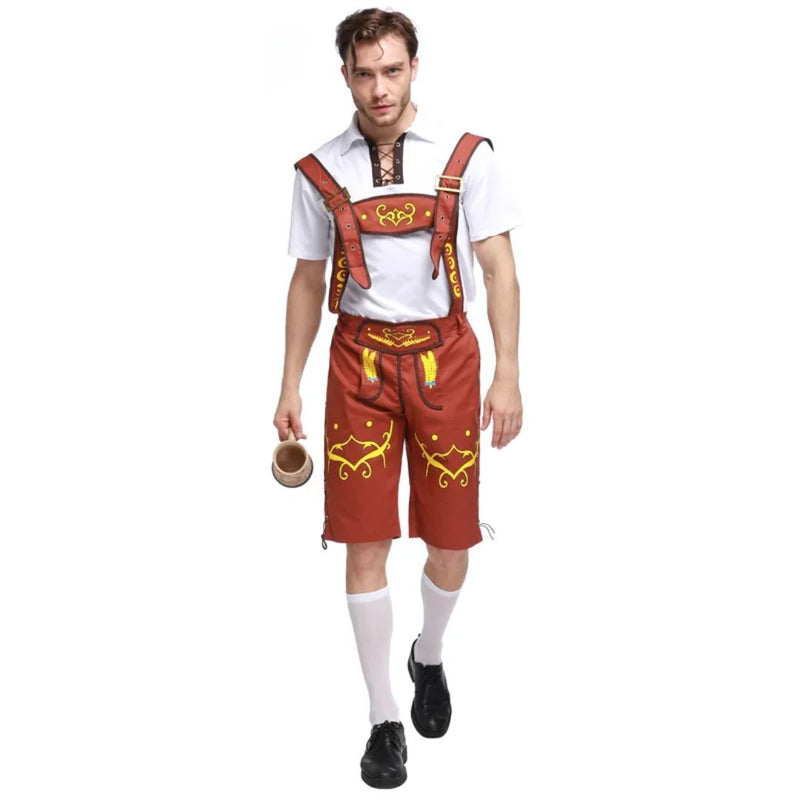 Lederhosen Gerald – Traditional Bavarian Oktoberfest Outfit-Camel-M-State of Style
