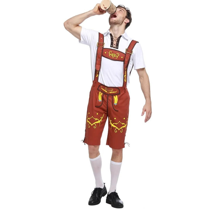 Lederhosen Gerald – Traditional Bavarian Oktoberfest Outfit-Camel-M-State of Style