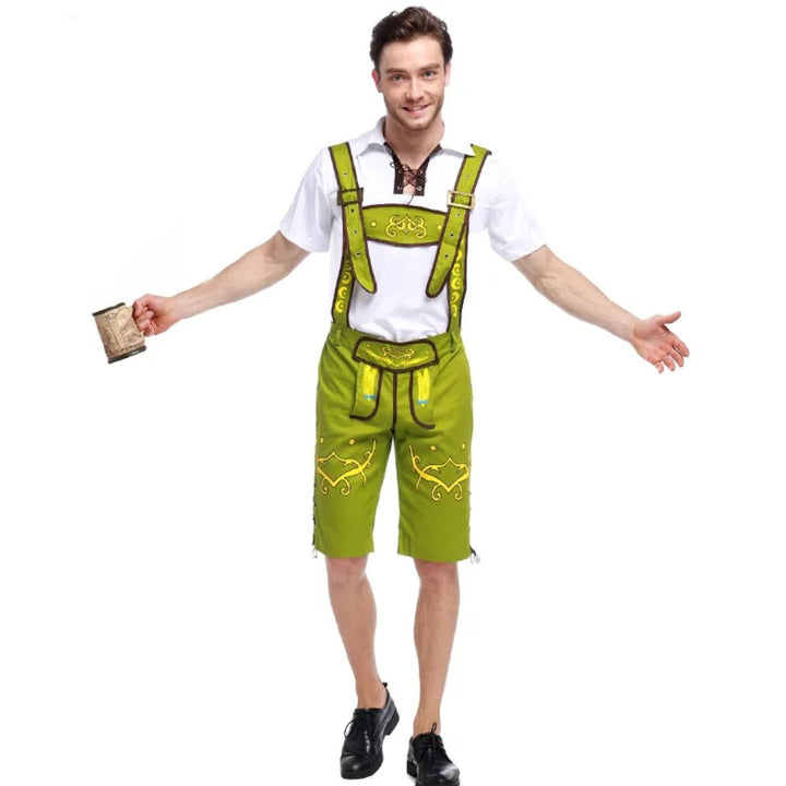 Lederhosen Gerald – Traditional Bavarian Oktoberfest Outfit-Green-M-State of Style