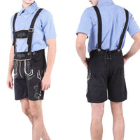 Lederhosen Romeo – Bavarian Oktoberfest Costume with Shirt-Black-S-State of Style
