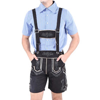 Lederhosen Romeo – Bavarian Oktoberfest Costume with Shirt-Black-S-State of Style