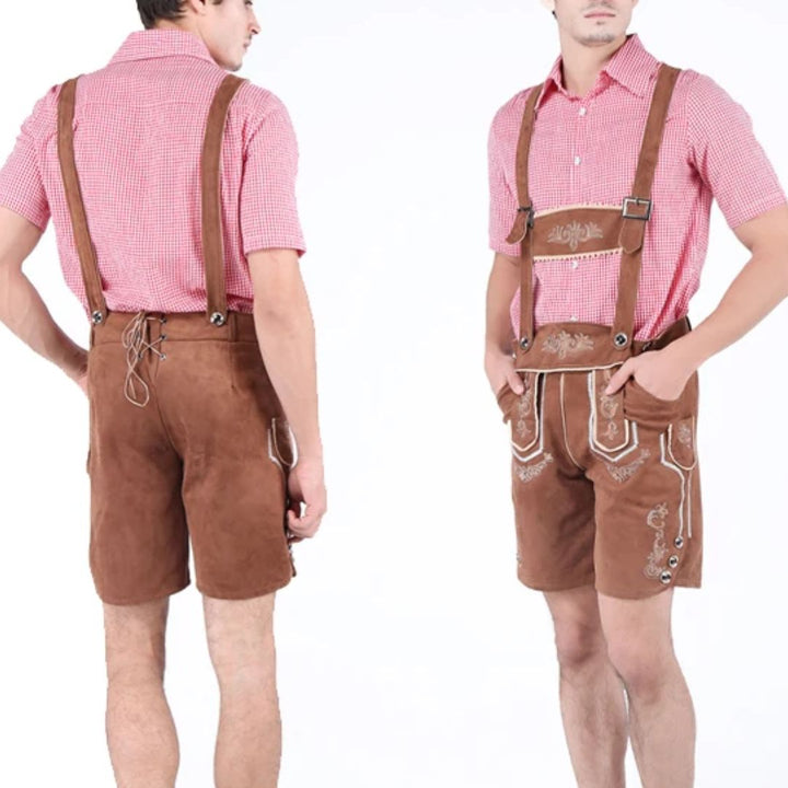 Lederhosen Romeo – Bavarian Oktoberfest Costume with Shirt-Black-S-State of Style