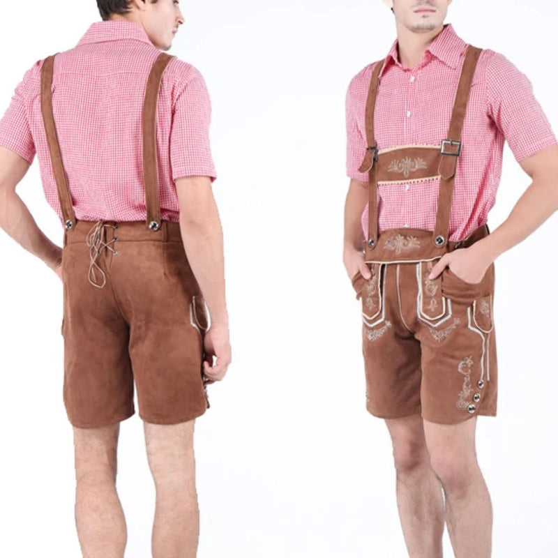 Lederhosen Romeo – Bavarian Oktoberfest Costume with Shirt-Black-S-State of Style