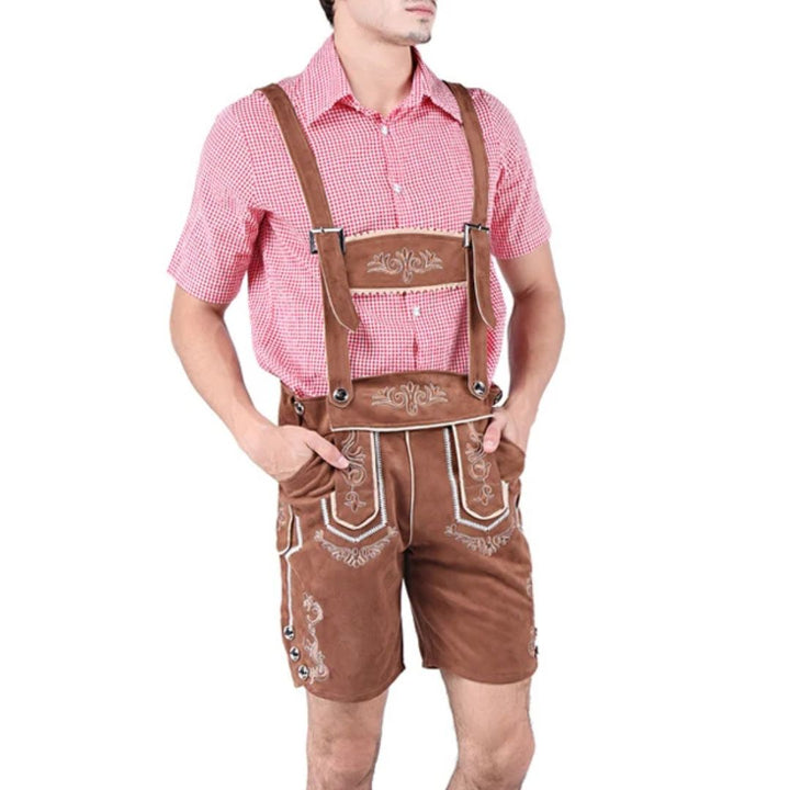Lederhosen Romeo – Bavarian Oktoberfest Costume with Shirt-Black-S-State of Style