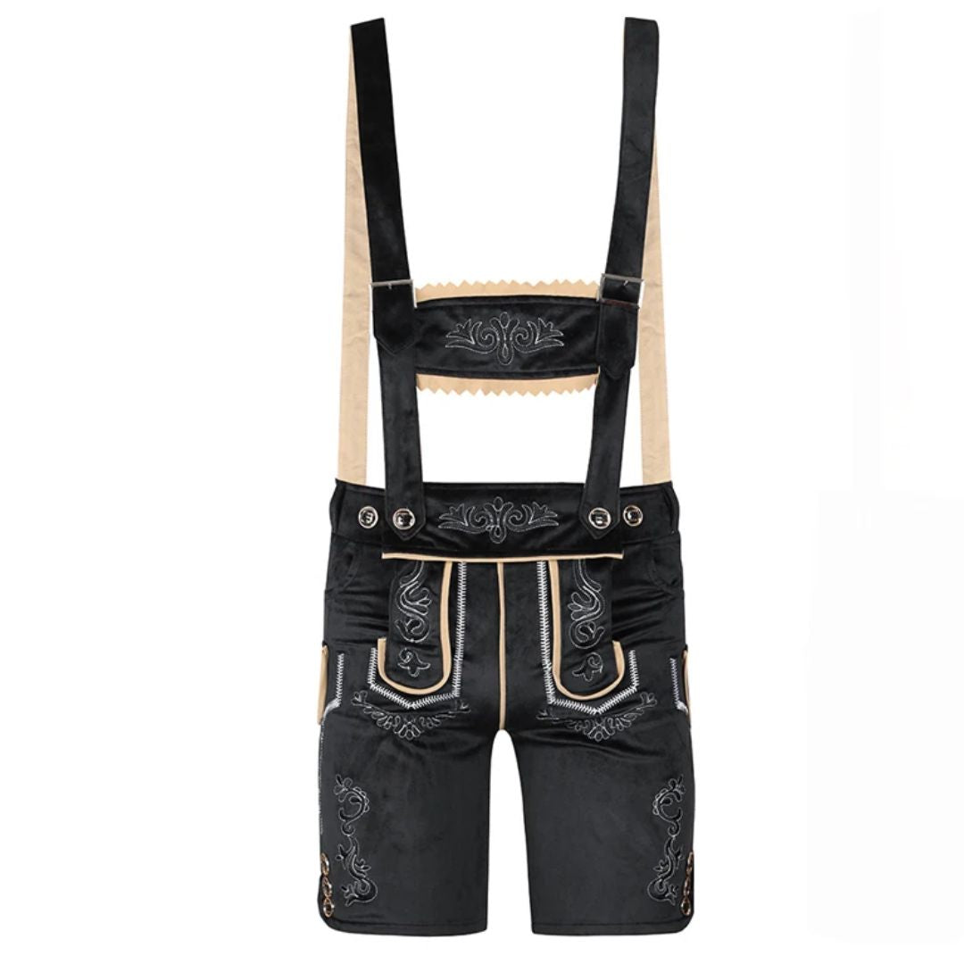 Lederhosen Romeo – Bavarian Oktoberfest Costume with Shirt-Black-S-State of Style