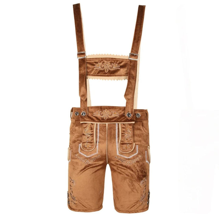 Lederhosen Romeo – Bavarian Oktoberfest Costume with Shirt-Brown-S-State of Style