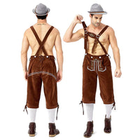 Lederhosen Sebastian – Classic Bavarian Oktoberfest Trousers-Brown-M-State of Style