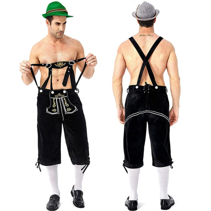 Lederhosen Sebastian – Classic Bavarian Oktoberfest Trousers-Brown-M-State of Style