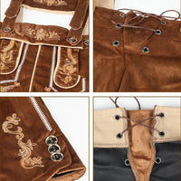 Lederhosen Vincent – Complete Oktoberfest Outfit with Suspenders-Khaki-S-State of Style