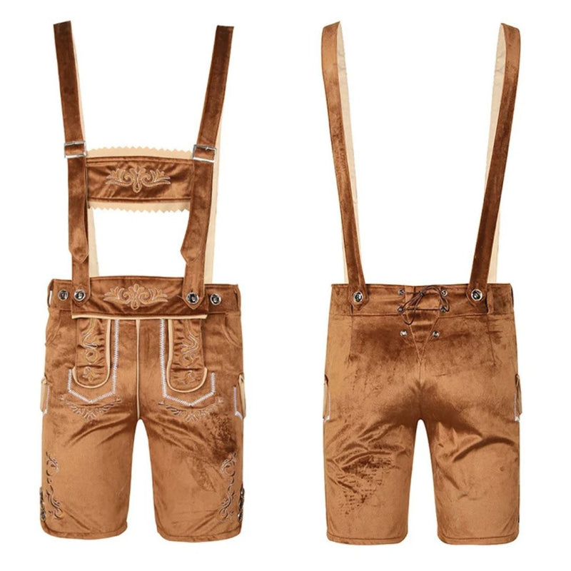 Lederhosen Vincent – Complete Oktoberfest Outfit with Suspenders-Khaki-S-State of Style