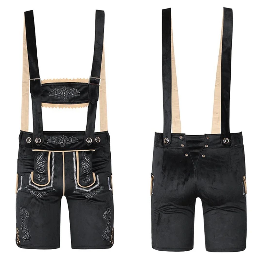 Lederhosen Vincent – Complete Oktoberfest Outfit with Suspenders-Navy Blue-S-State of Style