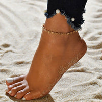 Leg Beautiful | Pearl Leg Jewelry for Women-Crystal Gold-State of Style