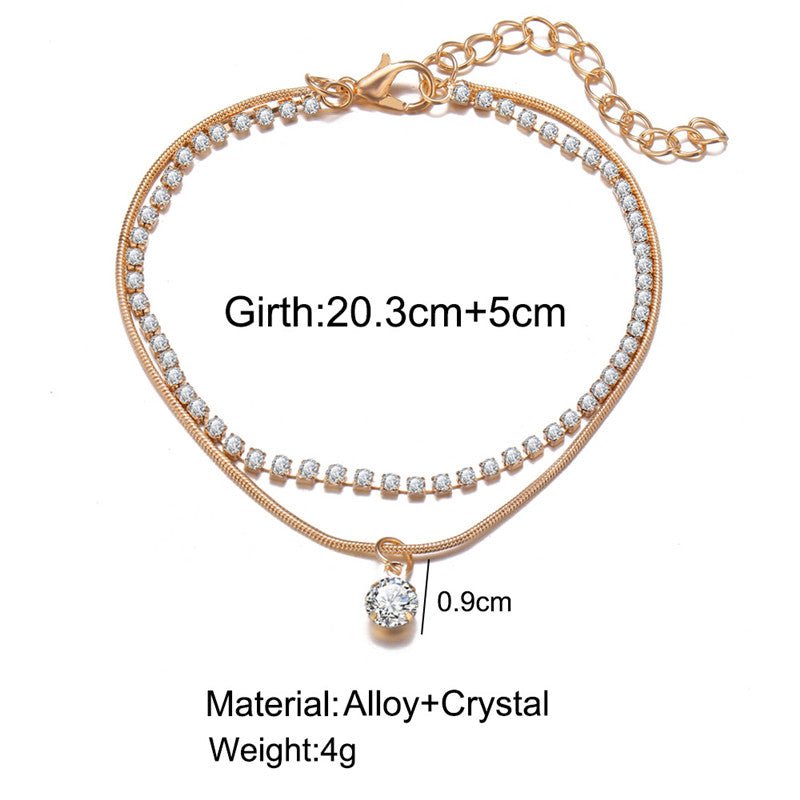 Leg Beautiful | Pearl Leg Jewelry for Women-Crystal Gold-State of Style