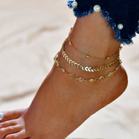 Leg Beautiful | Pearl Leg Jewelry for Women-Crystal Gold-State of Style