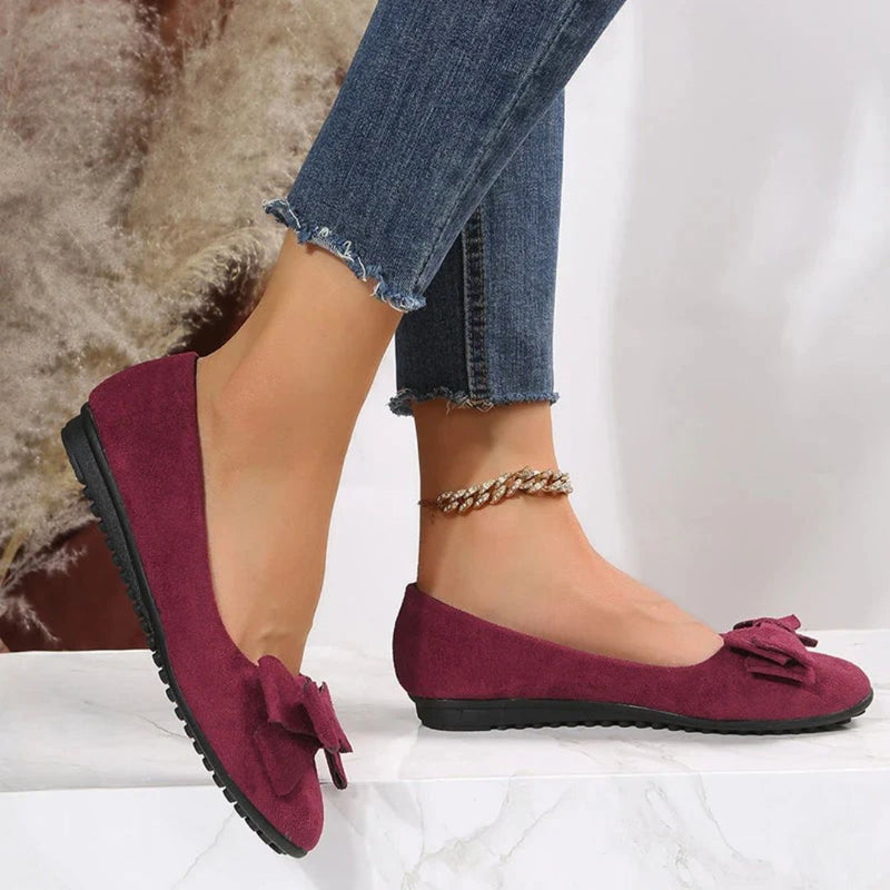 Leilanie Orthopaedic Flat Shoes – Stylish Comfort for Every Step-Dark Red-4.5-State of Style