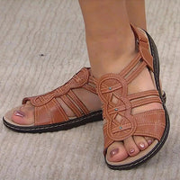 Lena - Orthopedische rode sandalen-Bruin-35-State of Style
