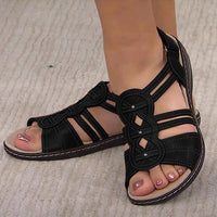 Lena - Orthopedische rode sandalen-Zwart-35-State of Style