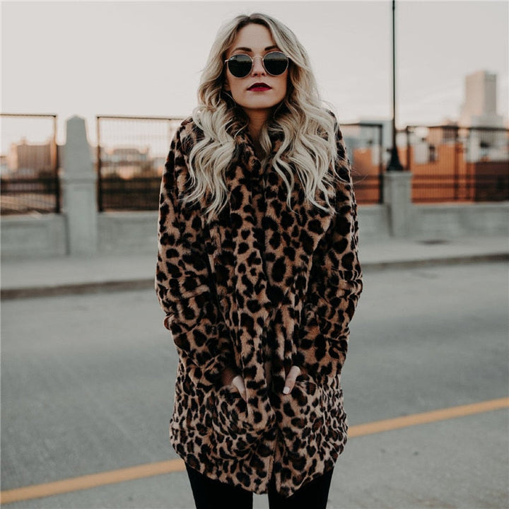 Leopard Print Women's Coat | Stylish and Warm Outerwear-Leopard-S-State of Style