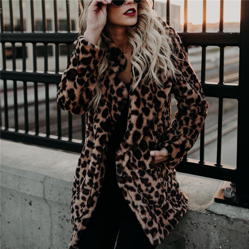 Leopard Print Women's Coat | Stylish and Warm Outerwear-Leopard-S-State of Style