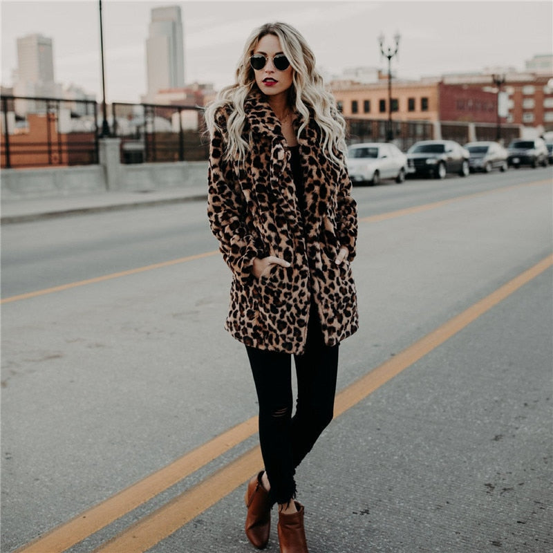 Leopard Print Women's Coat | Stylish and Warm Outerwear-Leopard-S-State of Style