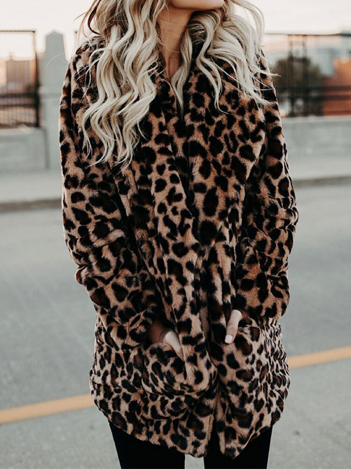 Leopard Print Women's Winter Coat - Sofia-Leopard-S-State of Style