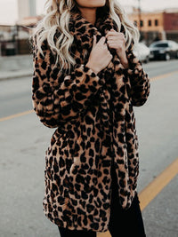 Leopard Print Women's Winter Coat - Sofia-Leopard-S-State of Style