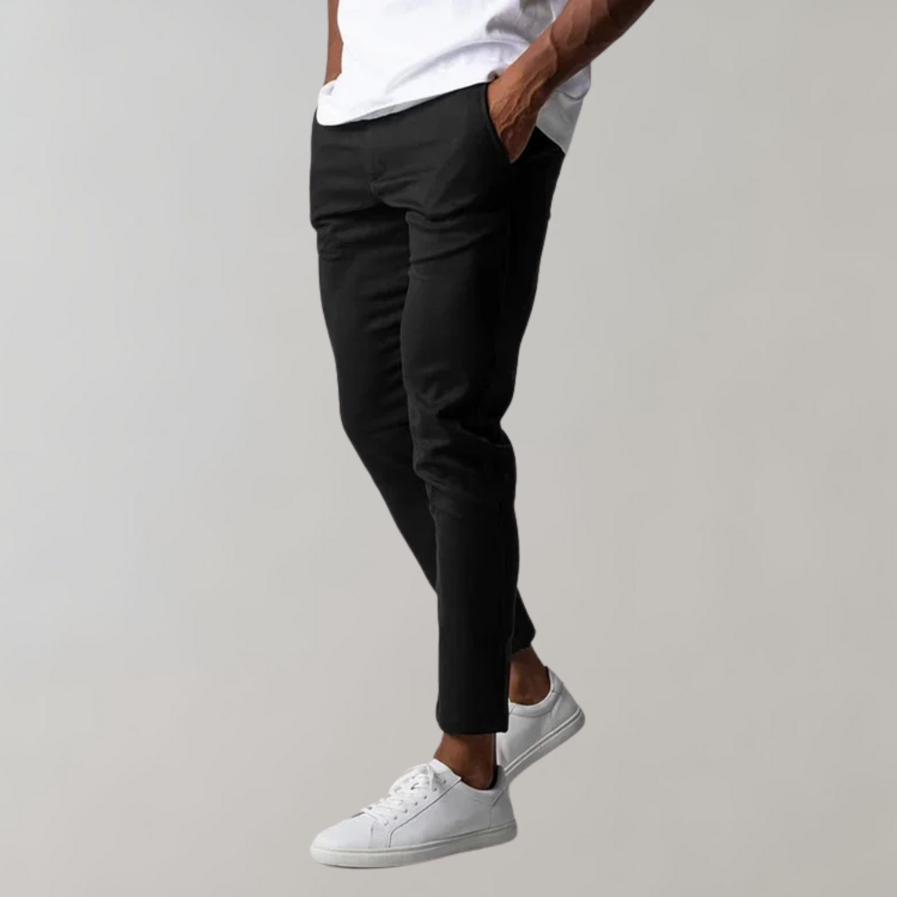 Levi - Casual Chino Trousers for Men-Black-28-State of Style