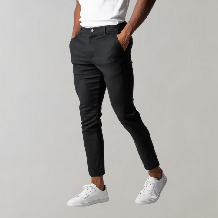 Levi - Casual Chino Trousers for Men-Black-28-State of Style