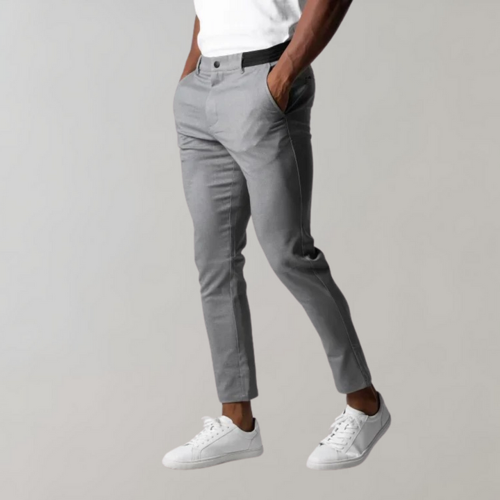 Levi - Casual Chino Trousers for Men-Grey-28-State of Style